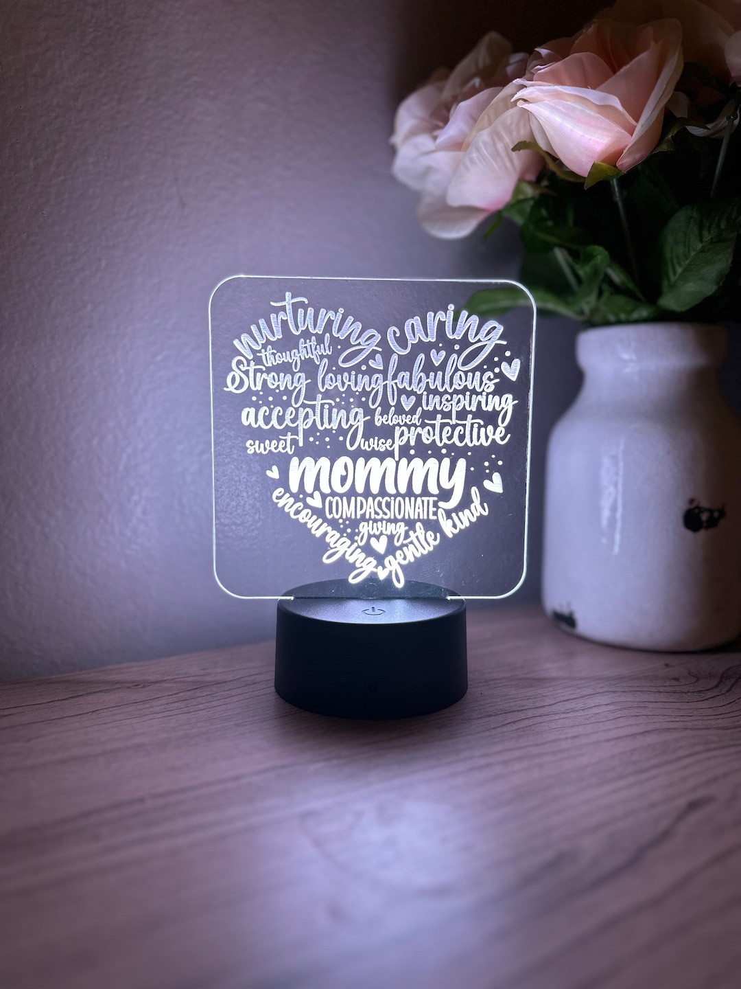LED Mommy/mothers Day Night Light, Uplifting, Love - Etsy