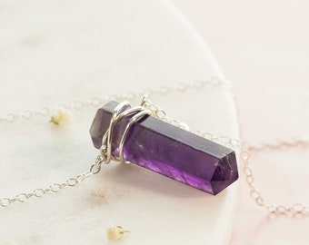 Amethyst Point Pendant Necklace