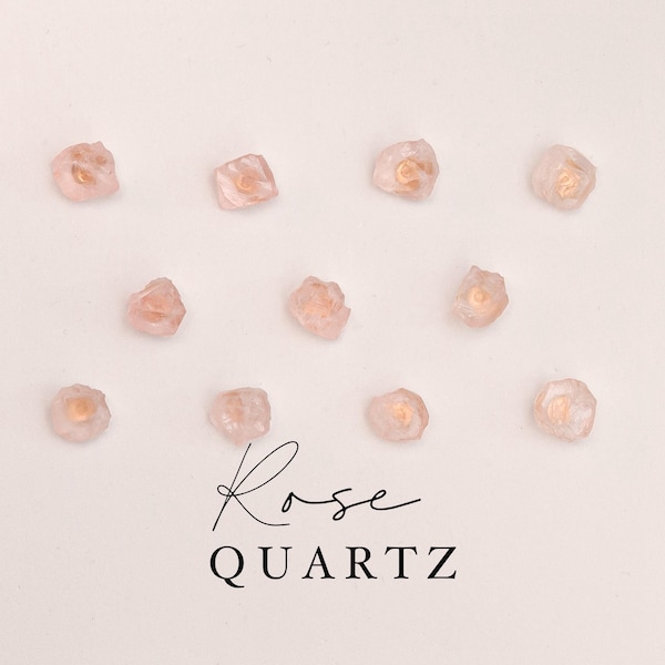 Raw Rose Quartz Earrings, Genuine Gemstone Jewelry, Natural Crystal Gold Filled Earring, Raw Crystal Studs, Simple Pink Bridesmaid Earrings