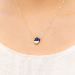 Lapis Lazuli Necklace, Lapis Lazuli Necklace Gold, Raw Gemstone Jewelry, September Birthstone Jewelry, Lapis Lazuli Pendant, Raw Lapis