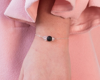 Essential Oil Bracelet, Lava Stone and Quartz Healing Jewelry, Essential Oil Gift For Mom,Diffuser Jewelry For Downline Diffuser Accessories