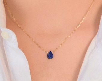 Lapis Lazuli Necklace, December Birthstone Necklace, Lapis Lazuli Pendant Necklace, September Birthstone Jewelry, Christmas Gift For Sister