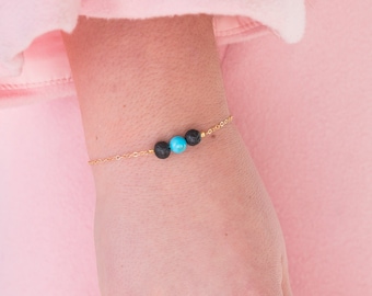 Lava Bead and Turquoise Diffuser Bracelet, Essential Oil Diffuser, Healing Gift For Mom, Essential Oil Gift For Downline, Diffuser Jewelry