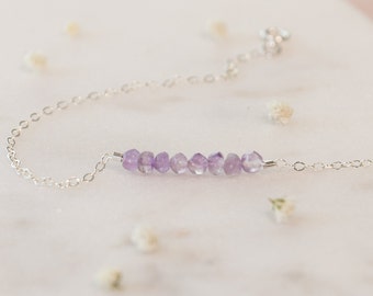 Amethyst Bracelet, Amethyst Jewelry, February Birthstone Jewelry, February Birthday Gift for Her, Amethyst Crystal Jewelry Cluster,Bracelet