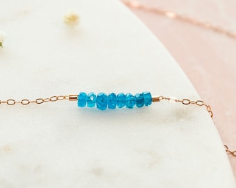 Apatite Bracelet, Raw Apatite Bracelet, Apatite Crystal Jewelry, Raw Blue Jewelry, Christmas Gift For Girlfriend,Something Blue Jewelry