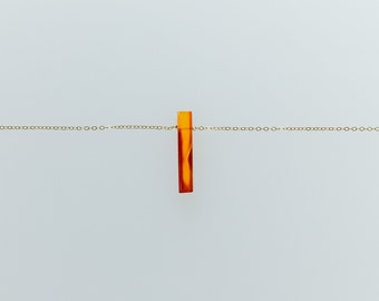 Crystal Pendant Necklace For Women, Carnelian Jewelry, Vertical Bar Layering Necklace, Carnelian Pendant Necklace, Southwestern Jewelry,