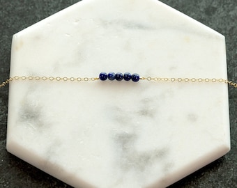 Lapis Lazuli Necklace, December Birthstone Jewelry Gift For Her, Lapis Lazuli Jewelry,ThirdEye Necklace,December BirthdayGift,LapisNecklace