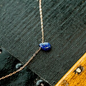 Lapis Lazuli Necklace, December Birthstone Necklace, Lapis Lazuli Pendant Necklace, September Birthstone Jewelry, Christmas Gift For Sister image 2