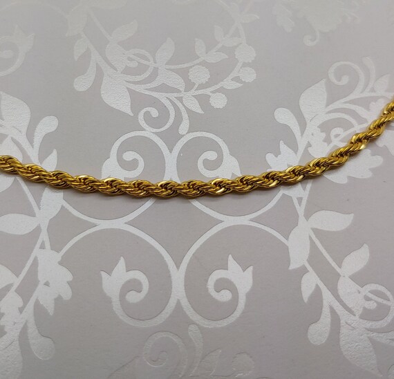 【VINTAGE HOLLYWOOD】Twist Chain Necklace★送料・関税込 Vintage New Gold Tone Twisted Rope Chain Necklace 18 Inch