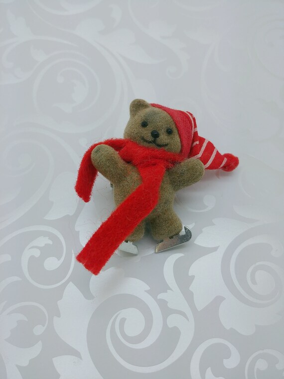 ice skating teddy bear