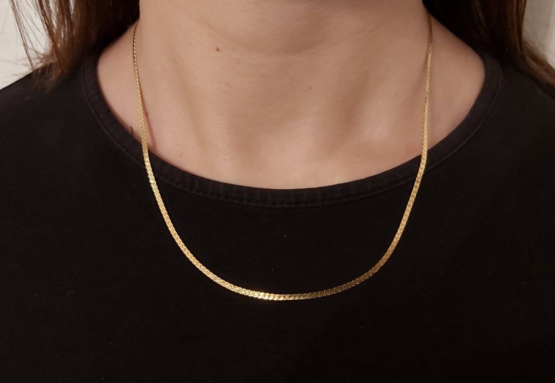【VINTAGE HOLLYWOOD】Diagonal Snake Chain Necklace〜2023秋 1728553510086-890370087GOL1V1.jpg