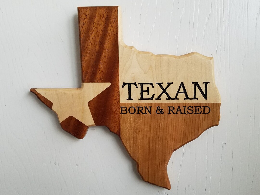 Texan Born and Raised Wall Art Etsy