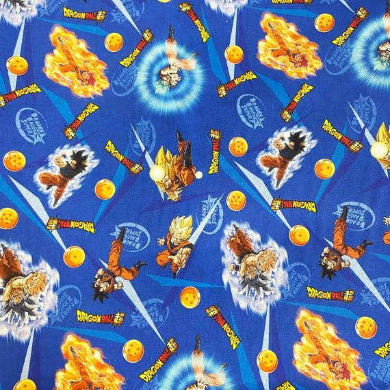 Dragon Ball Z Blue Fabric Etsy