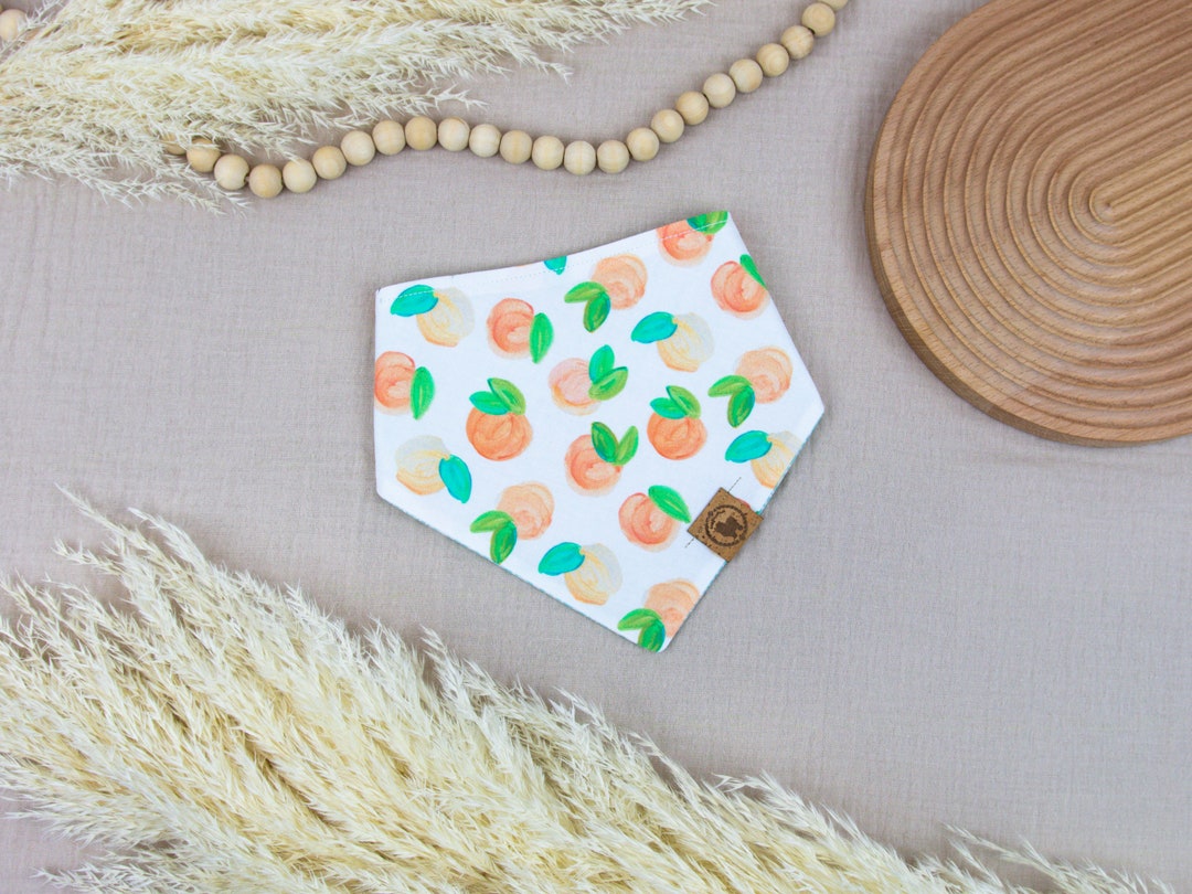 Peaches Dog Bandana Peachy Fruit Spring Over the Collar Etsy