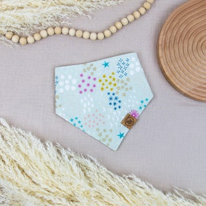Moon & Stars Dog Bandana Boho, Sun Dog Bandana Trendy, Space Dog Bandana, Celestial Dog Bandana, Cat Bandana Over the Collar, Tie on or Snap