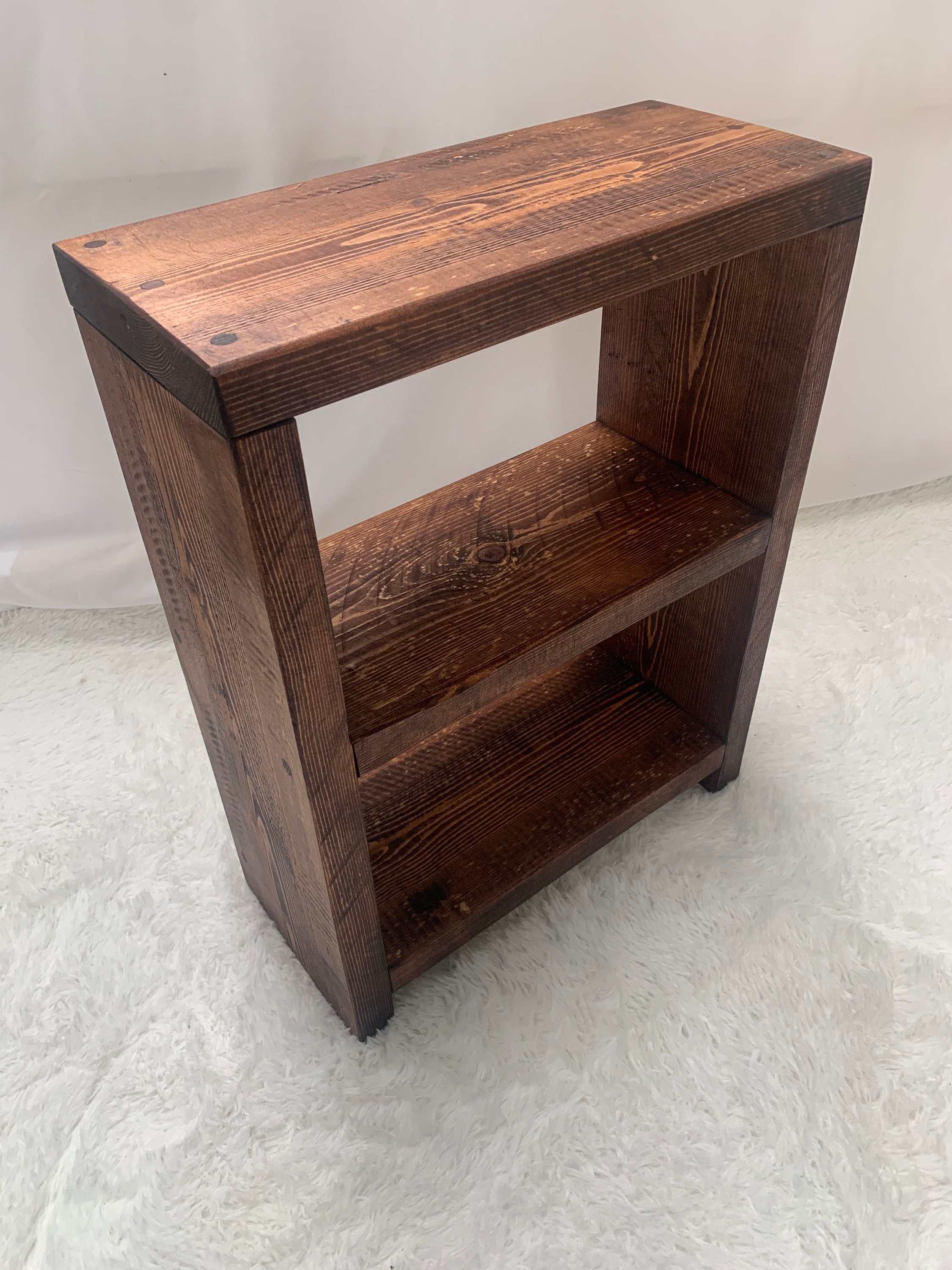 Rustic Wooden Shelf Unit Rustic Book Case Shoe Storage Etsy UK