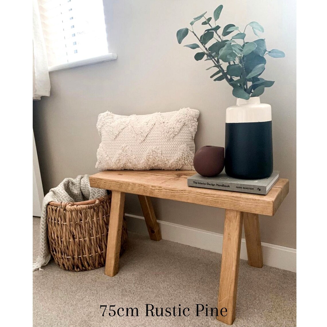 Rustic Wooden Indoor Bench Hallway Bench Hallway Decor - Etsy