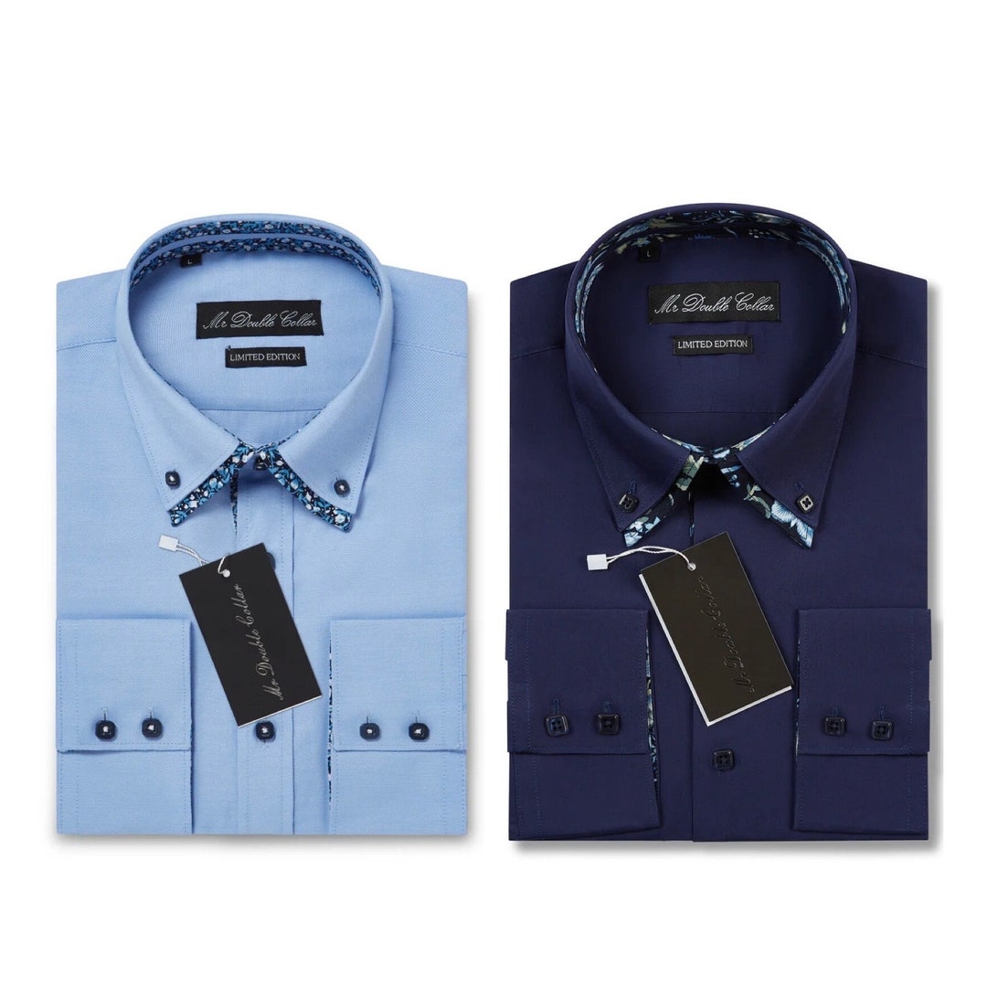 Chemise florale bleue élégante au design italien pour homme avec