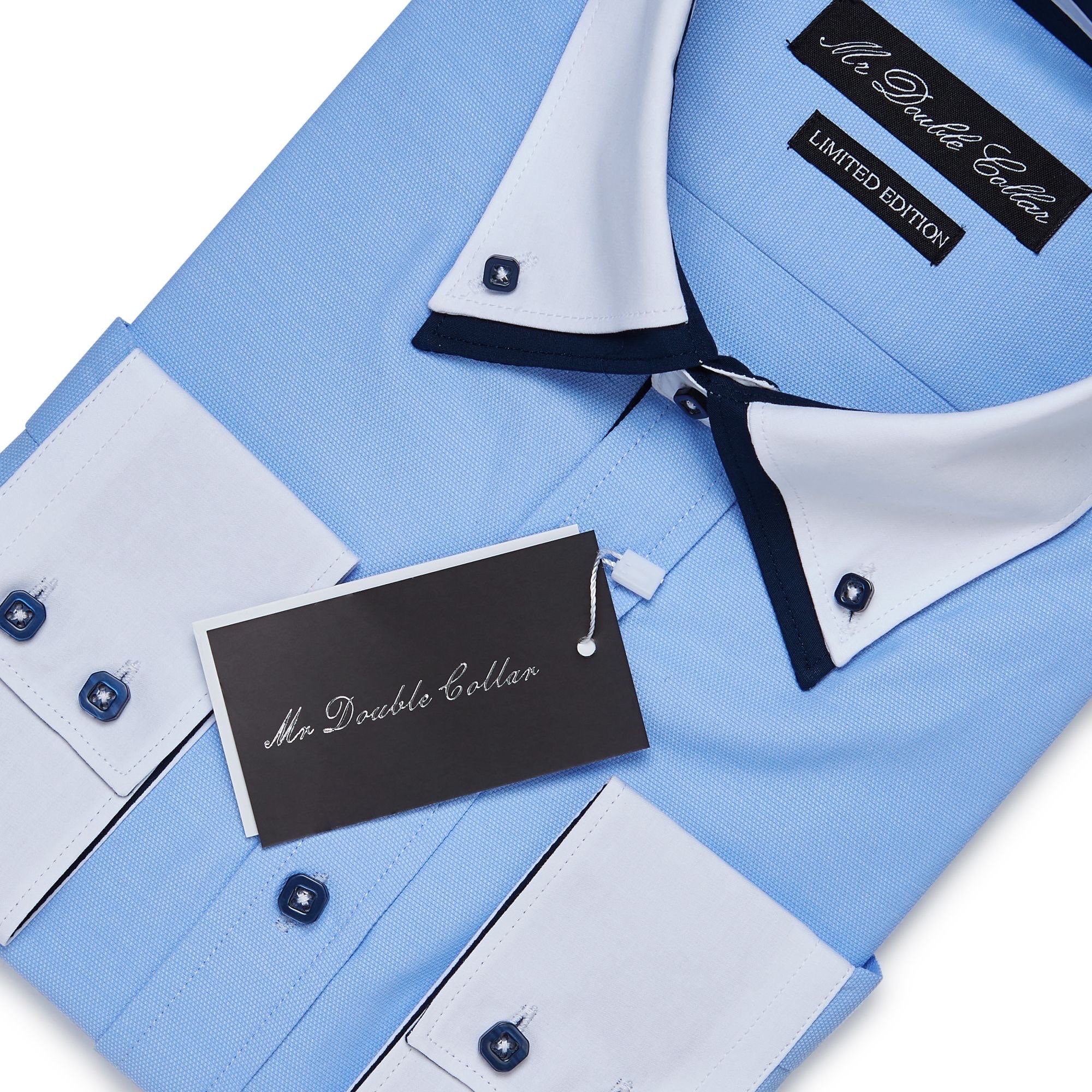 Men's Shirt Smart Casual Formal Double Collar Longsleeve - Oxford Edition