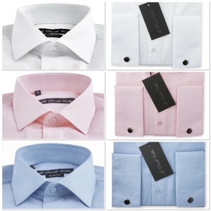 Men’s Shirt Smart Casual Formal Double Cuff Longsleeve - Oxford Edition