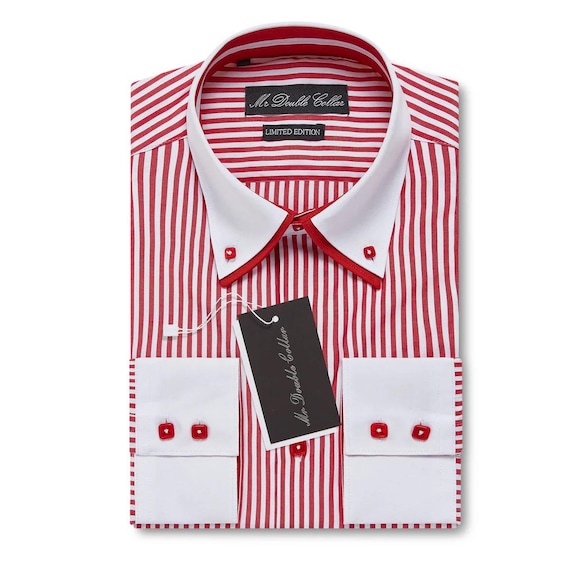 Chemise noire à fines rayures pour homme au design italien en