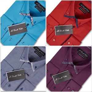 Men’s Italian Design Hand Made Smart Floral Double Collar Shirt
