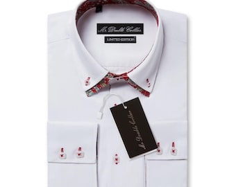 Men’s Shirt Smart Casual Formal Double Collar Longsleeve - Oxford Edition