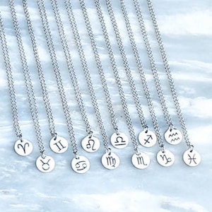 Zodiac necklace, Constellation necklace, Zodiac Jewelry, Horoscope necklace, Zodiac charms, Zodiac pendant, Zodiac signs, Horoscope jewelry