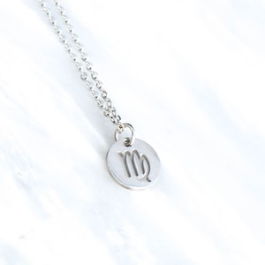 Virgo zodiac, Zodiac necklace, Constellation necklace, Zodiac jewelry, Virgo constellation, Horoscope necklace, Zodiac sign, Virgo pendant.