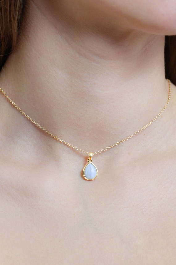 Blue stone sale choker necklace