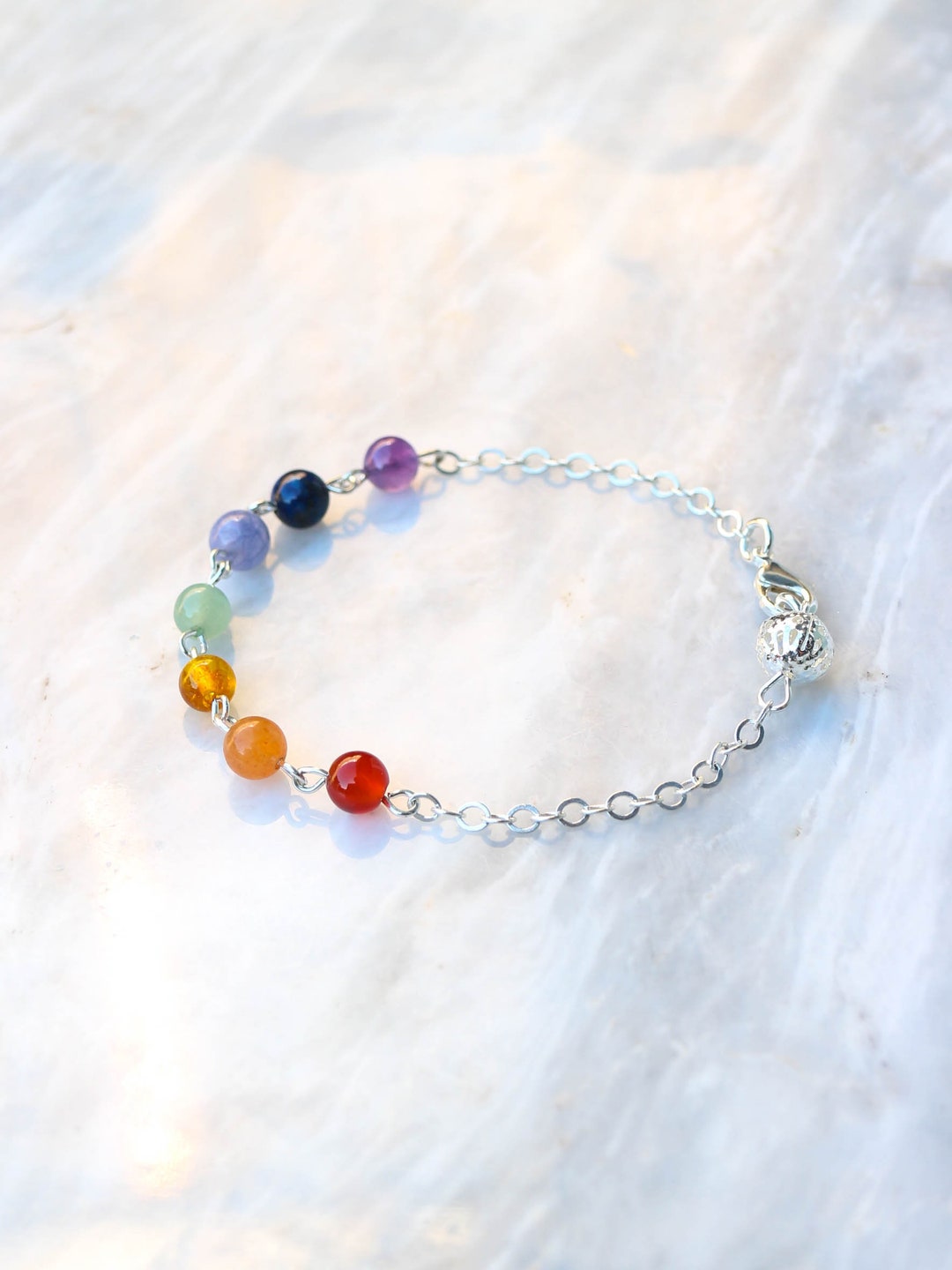 Dainty Chakra Bracelet Bracelet Beads Delicate Jewelry - Etsy