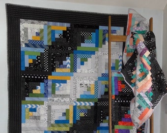 Patrones modernos de edredones de cabañas de troncos en 4 tamaños, decoración del hogar de cabañas de troncos, patrones de edredones de cama, edredones de cama tamaño queen king