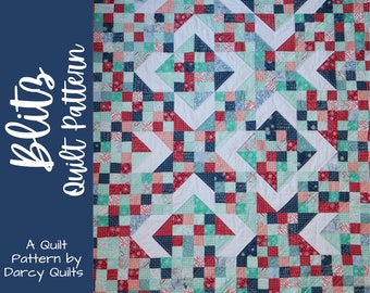 Sewing Gifts for Sewers, Quilting Gifts for Quilters, Easy Quilt Patterns, Beginner Quilt Block Patterns, HST Quilt Patterns