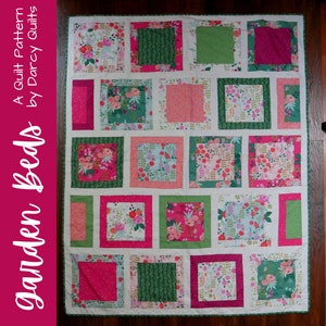 Easy Beginner Quilt Pattern, Big Blocks Quilt Pattern, PDF Instant Download, Bed Quilt Pattern, Baby Quilt Pattern
