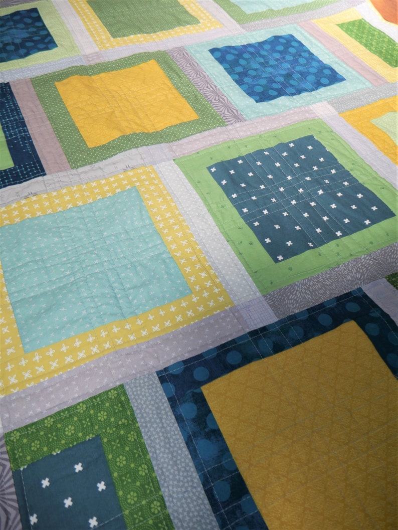Easy Beginner Quilt Pattern, Big Blocks Quilt Pattern, PDF Instant