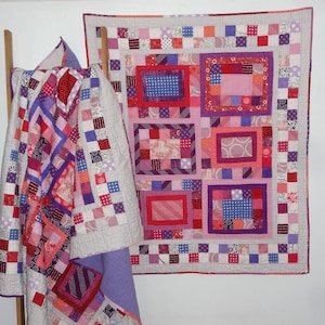 Quick and Easy PDF Quilt Pattern, Simple Baby Quilt Pattern, Modern Nursery Home Decor