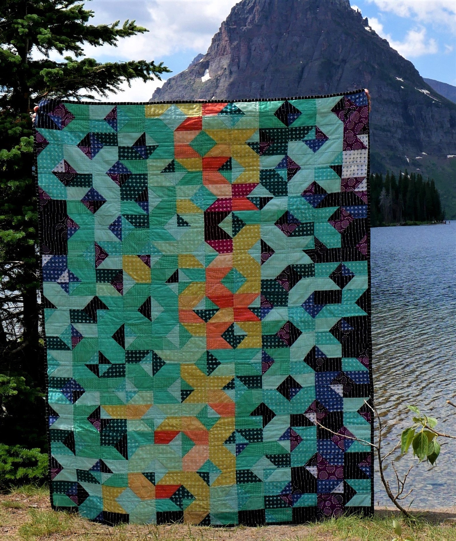 Temperature Quilt Patterns Quilted Temperature Blanket Etsy