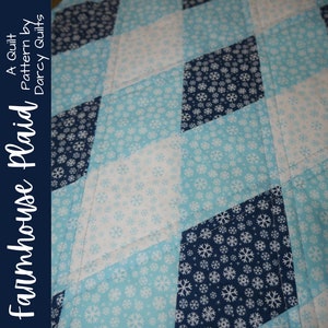 Plaid Quilt Patterns, Diamond Quilt Patterns, Strip Piecing Quilting, Farmhouse Plaid Quilts, Quilted Blankets, Pattern for Baby Quilts