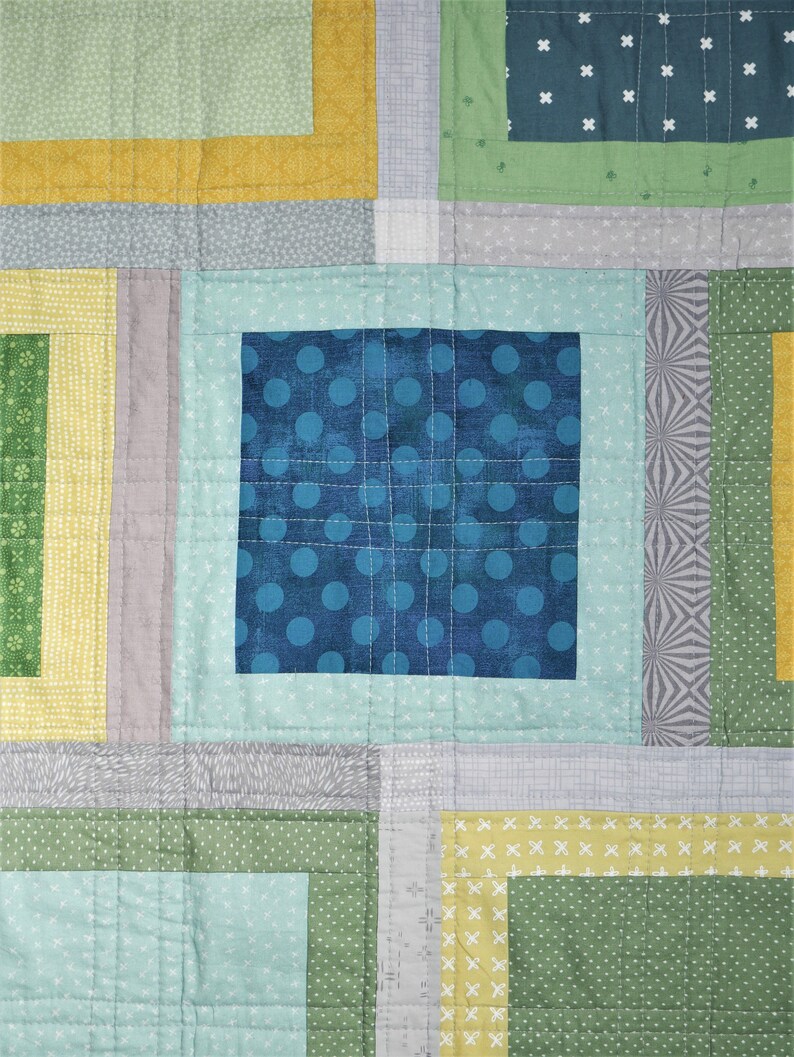 Easy Beginner Quilt Pattern, Big Blocks Quilt Pattern, PDF Instant Download, Bed Quilt Pattern