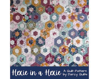 Easy Modern Hexagons Quilt Patterns, Strip Piecing Quilt Patterns, Patchwork Quilting, PDF for Instant Digital Download