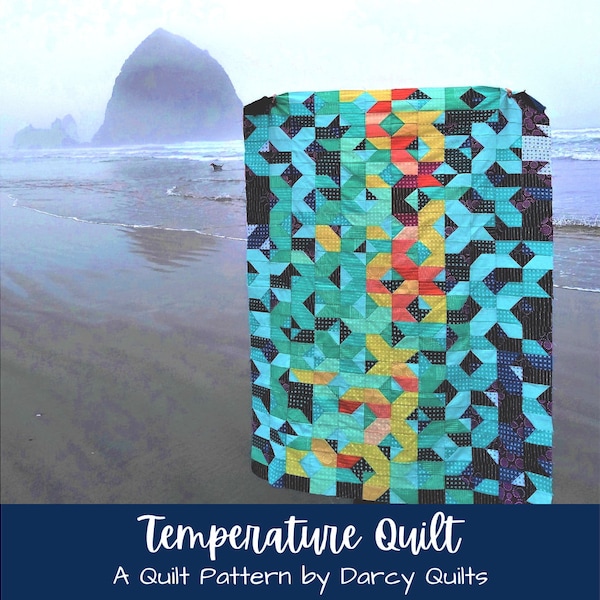 Temperature Quilt Patterns, Quilted Temperature Blanket Patterns, First Anniversary Wedding Gift, First Birthday Baby Gift,