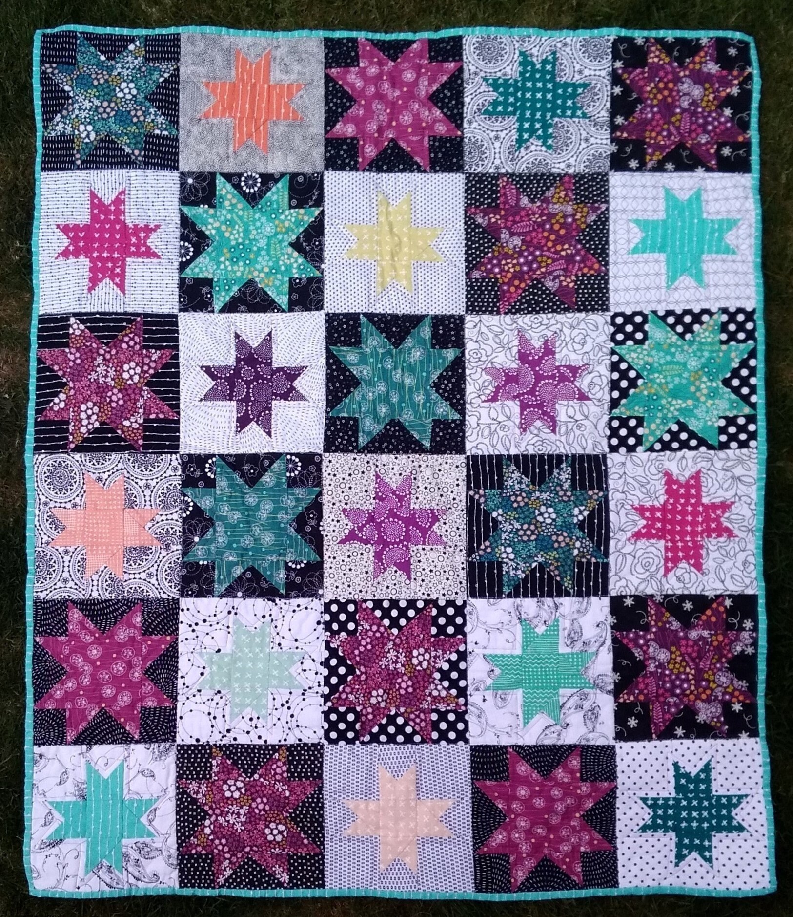 Double Stars Quilt Pattern - Modern Quilt Pattern - Digital Pattern ...