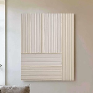 Moderne minimalistische Kunst Beige Texture Painting Texture Wand-Dekor Minimalistische Wand-Dekor 3D Gips Textur-Kunst