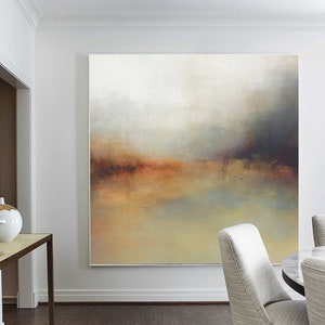 Large Abstract Painting,Sky Abstract Oil Painting,Skyline Oil Painting Artwork,Original Sky Art Oil Painting,Large Canvas Oil Painting