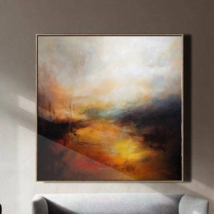 Large Cloud Abstract Painting,Sky Abstract Oil Painting,Skyline Oil Painting Artwork,Original Sky Art Oil Painting,Large Canvas Oil Painting