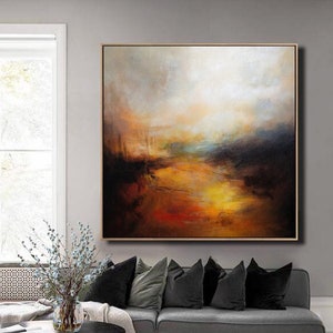 Large Cloud Abstract Painting,Sky Abstract Oil Painting,Skyline Oil Painting Artwork,Original Sky Art Oil Painting,Large Canvas Oil Painting