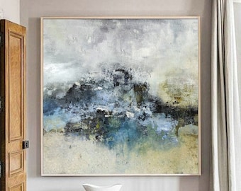 Large Sky Canvas Oil Painting, Landscape Abstract Painting,Original Abstract Painting, Abstract Sky Painting,Modern Abstract,Living Room Art