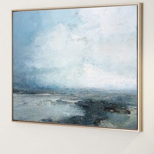 Marine Landscape Painting,Large Sky And Ocean Painting,Original Sky And Sea Canvas Painting,Sky Landscape Painting,Large Wall Sea Painting image 7