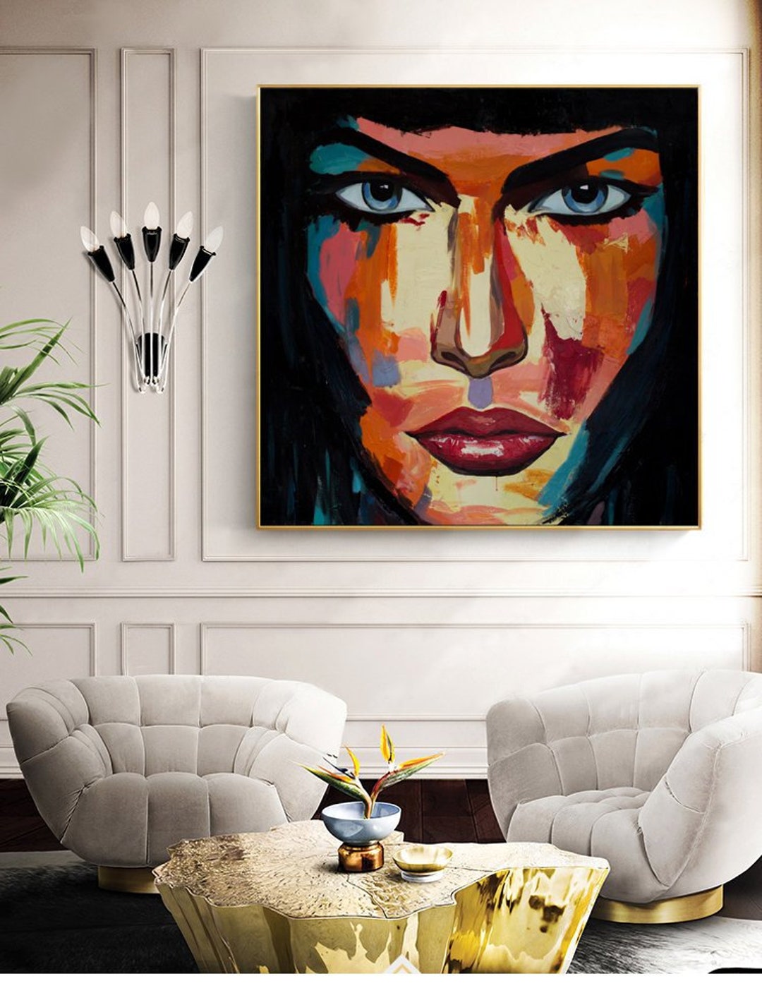 Pop Art Paintingurban Pop Artwomen Paintinghandmade Oil - Etsy