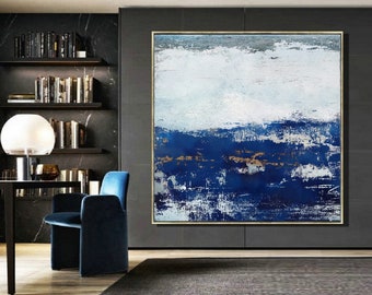 Large Original Abstract Art Painting,Large Abstract Sky Painting,Large Abstract Art,Abstract Painting on Canvas,Large Ocean Canvas Painting